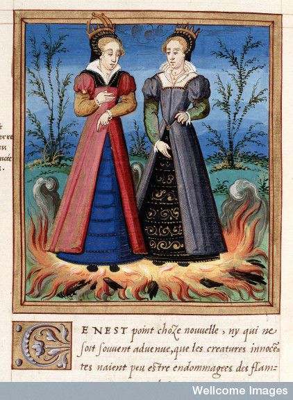 זוג נסיכות נוצריות שלא ניזוקו מאש