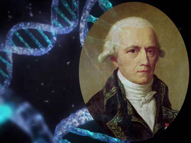 ז'אן בטיסט למארק דה מונה, האביר מלמארק על רקע DNA