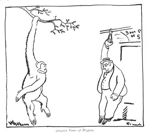 קריקטורה: 700,000 שנות התקדמות